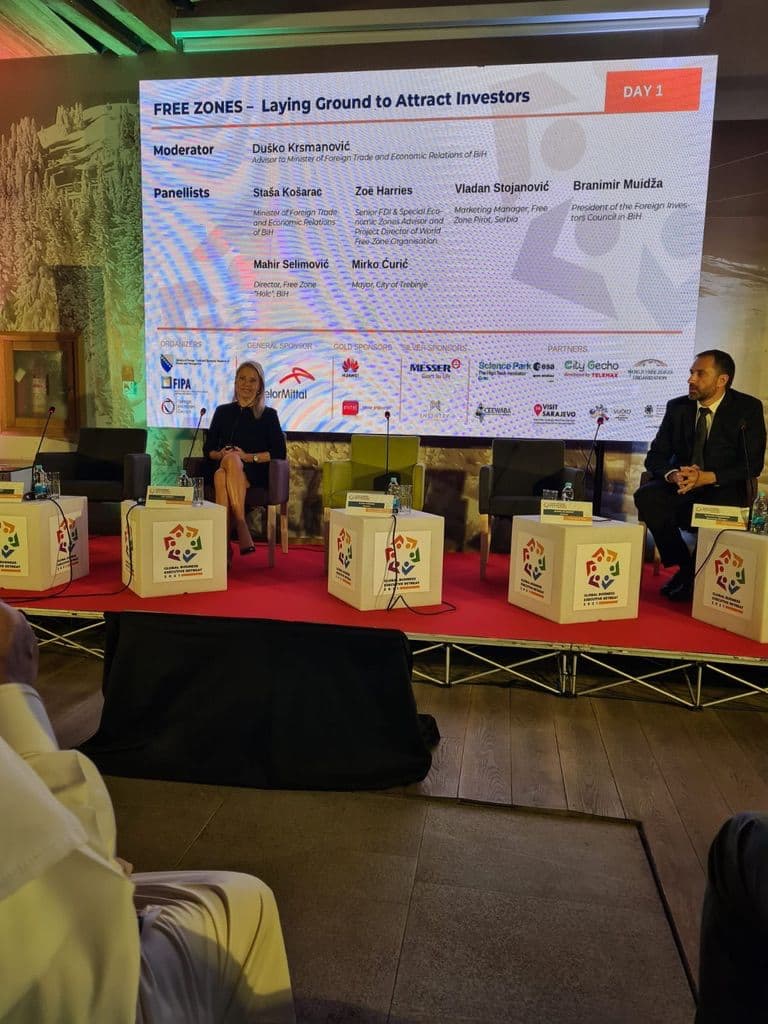 Zoë Harries of Impact Zones on a free zones panel on attracting FDI and investment
